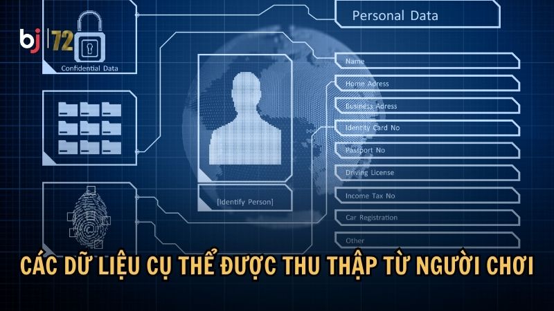 Các dữ liệu cụ thể được thu thập từ người chơi